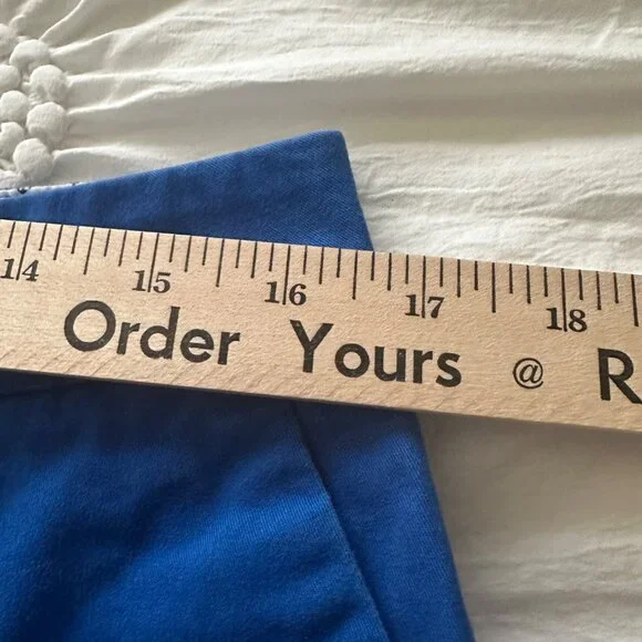 Nautica Womens Classic Fit Royal Blue Cotton Blend Shorts Size 10 Beachy Summer - Picture 8 of 10